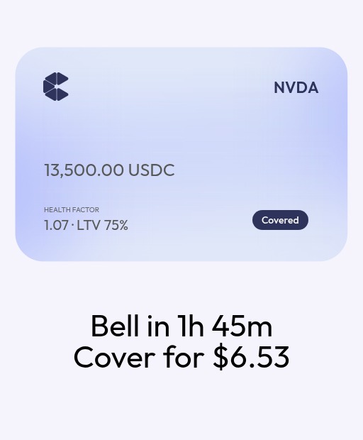 A Bell alert on Apple Watch: Bell in 1h 45m, cover for $6.53